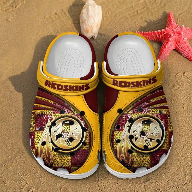 Washington Redskins NFL Crocs Crocband Clogs Shoes Comfortable For Men Women and Kids