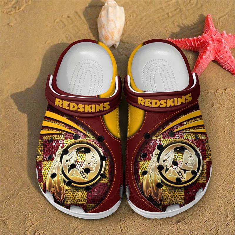 Washington Redskins NFL Crocs Crocband Clogs Shoes Comfortable For Men Women and Kids