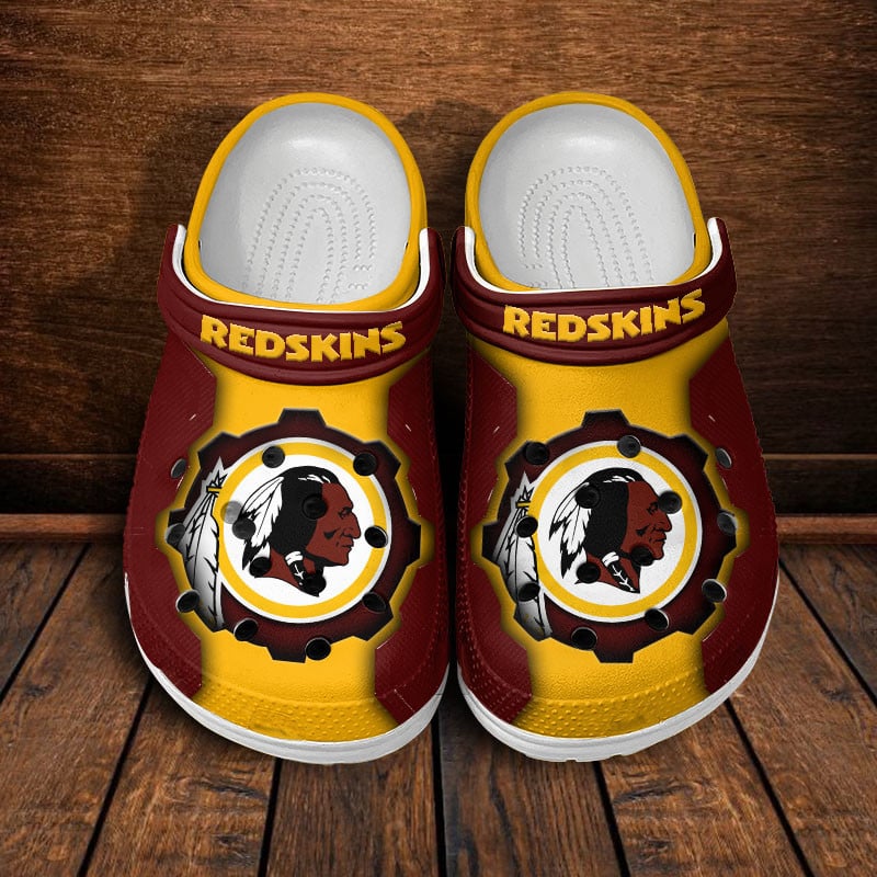 Washington Redskins NFL Crocs Crocband Clogs Shoes Comfortable For Men Women and Kids