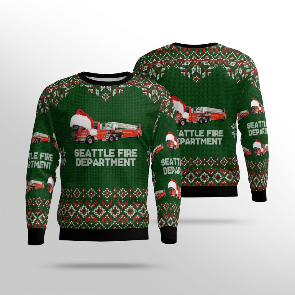 Washington Seattle Fire Department Christmas Unisex Sweaters Gift For Christmas