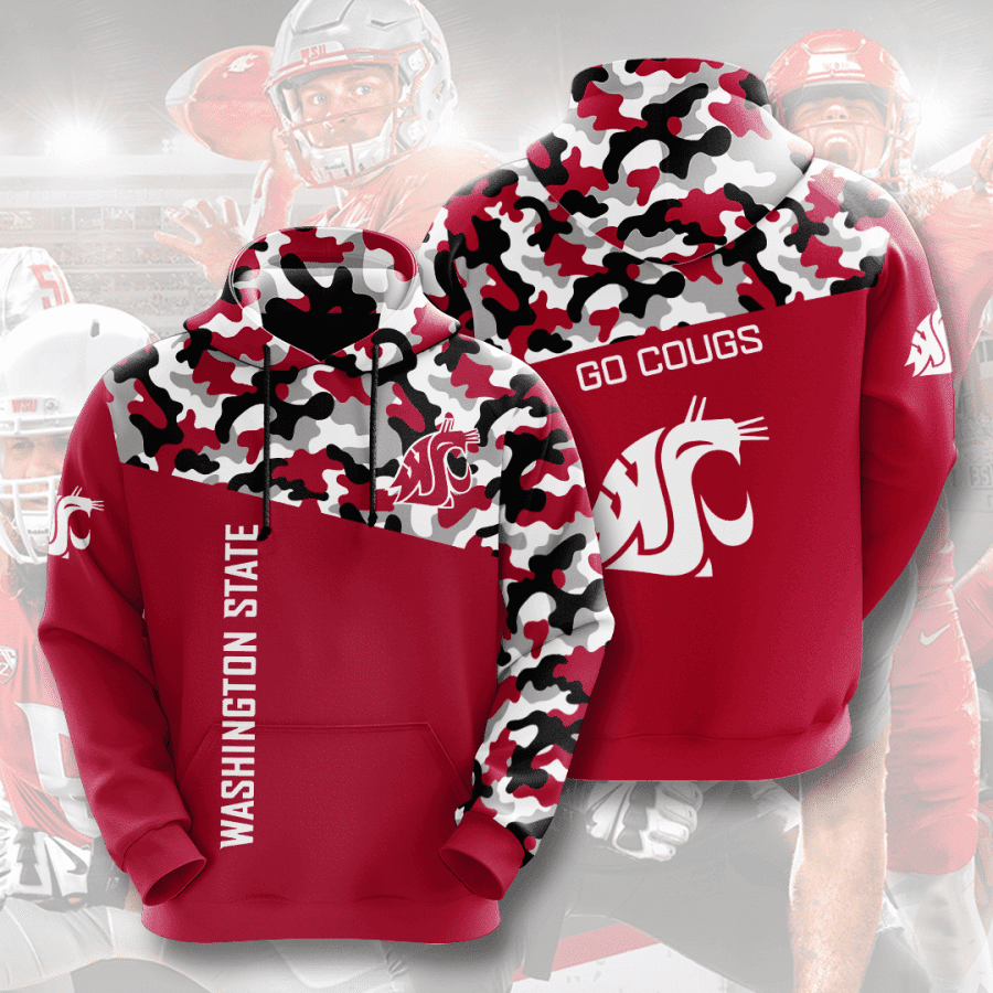 Washington State Cougars 3D All Over Print Hoodie, Zip Hoodie