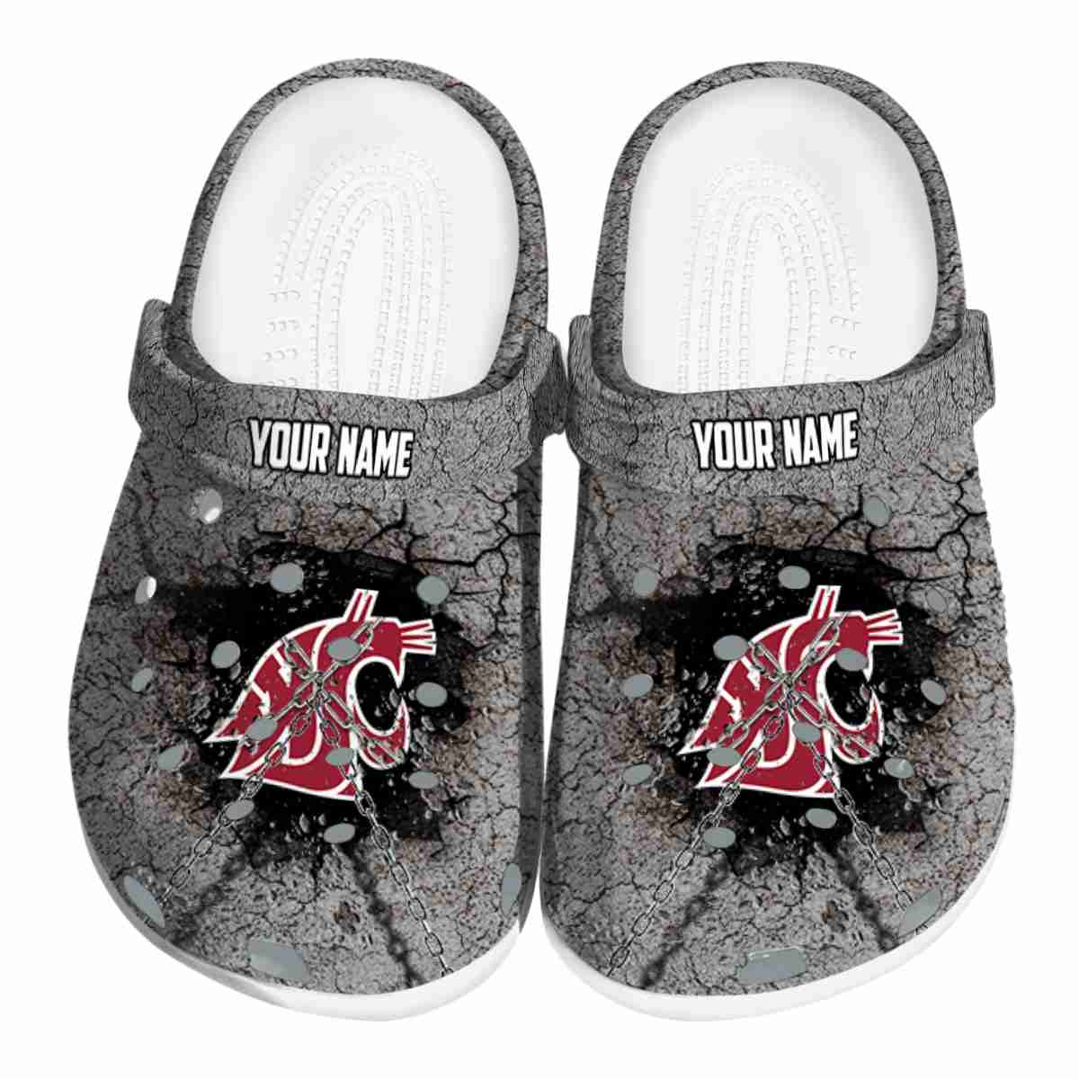 Washington State Cougars NCAA Sport Crocs Crocband Clogs Shoes Comfortable For Men Women and Kids