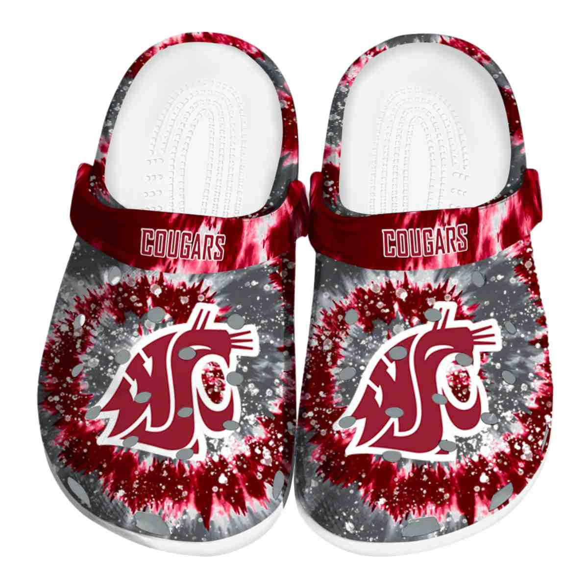Washington State Cougars NCAA Sport Crocs Crocband Clogs Shoes Comfortable For Men Women and Kids