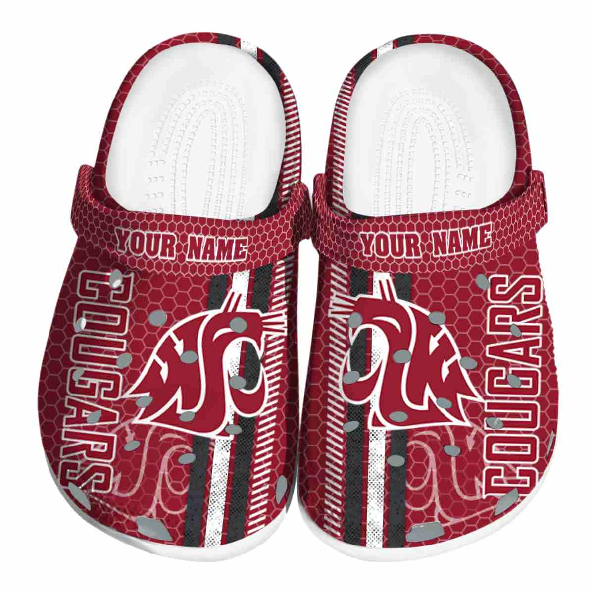 Washington State Cougars NCAA Sport Crocs Crocband Clogs Shoes Comfortable For Men Women and Kids