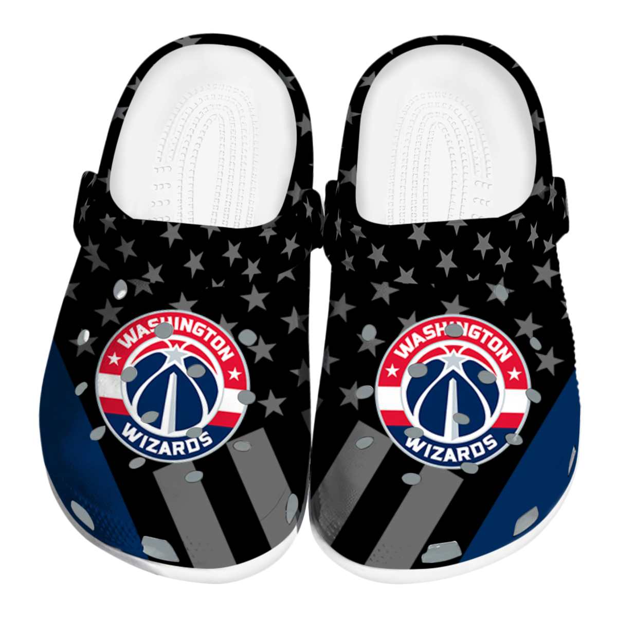 Washington Wizards NBA Sport Crocs Crocband Clogs Shoes Comfortable For Men Women and Kids