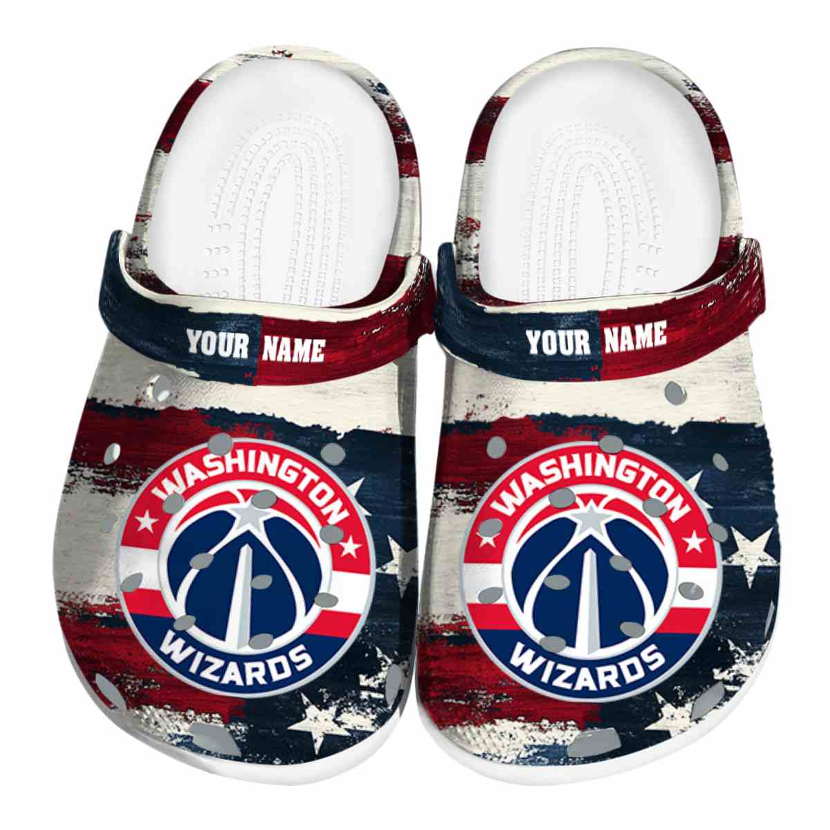 Washington Wizards NBA Sport Crocs Crocband Clogs Shoes Comfortable For Men Women and Kids
