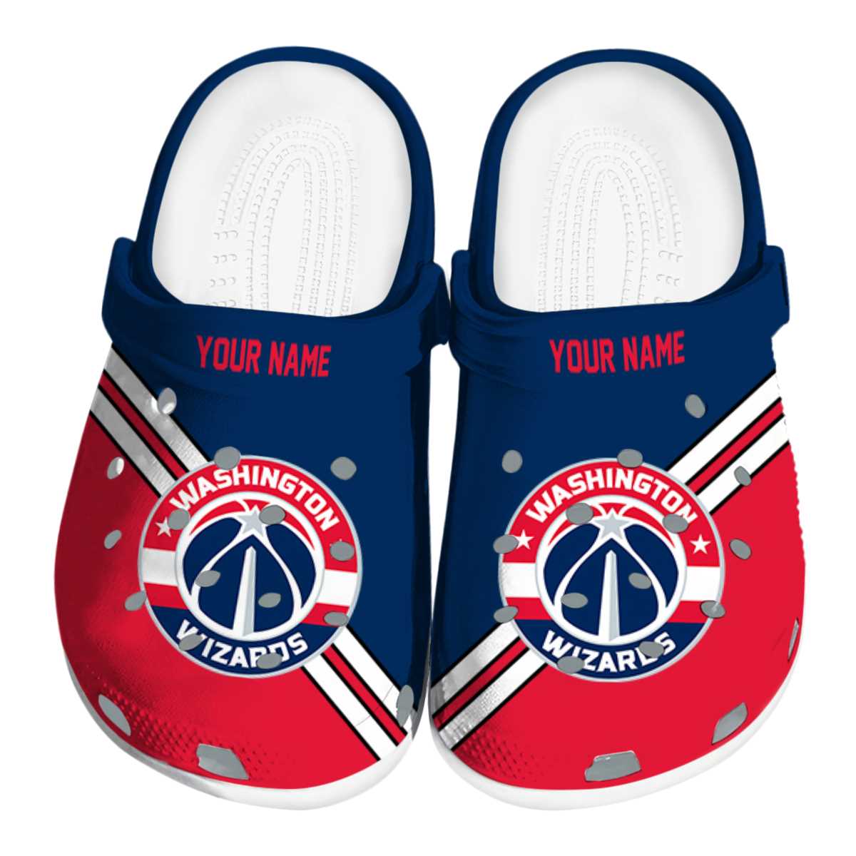Washington Wizards NBA Sport Crocs Crocband Clogs Shoes Comfortable For Men Women and Kids