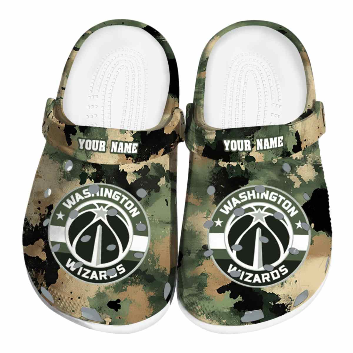 Washington Wizards NBA Sport Crocs Crocband Clogs Shoes Comfortable For Men Women and Kids
