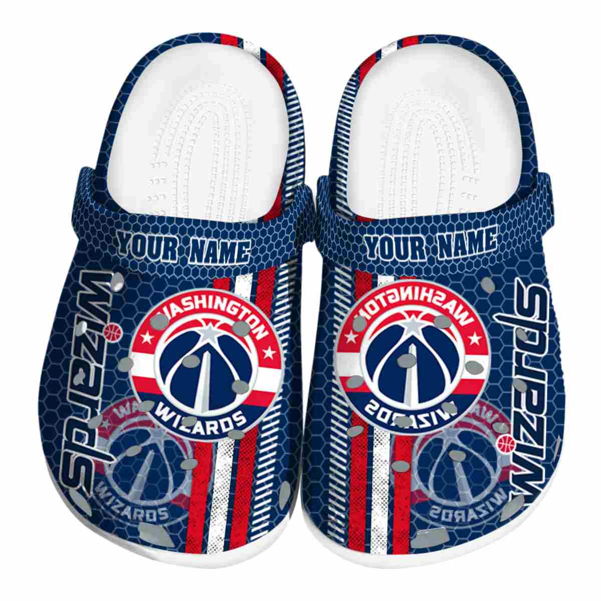 Washington Wizards NBA Sport Crocs Crocband Clogs Shoes Comfortable For Men Women and Kids