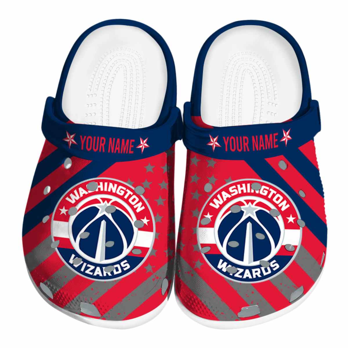 Washington Wizards NBA Sport Crocs Crocband Clogs Shoes Comfortable For Men Women and Kids