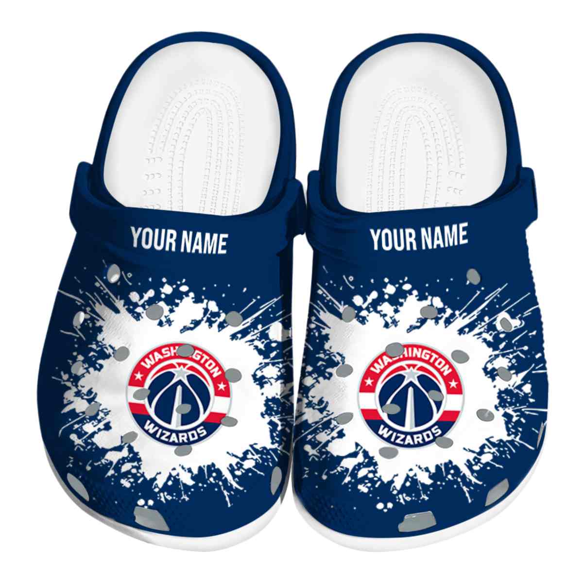 Washington Wizards NBA Sport Crocs Crocband Clogs Shoes Comfortable For Men Women and Kids