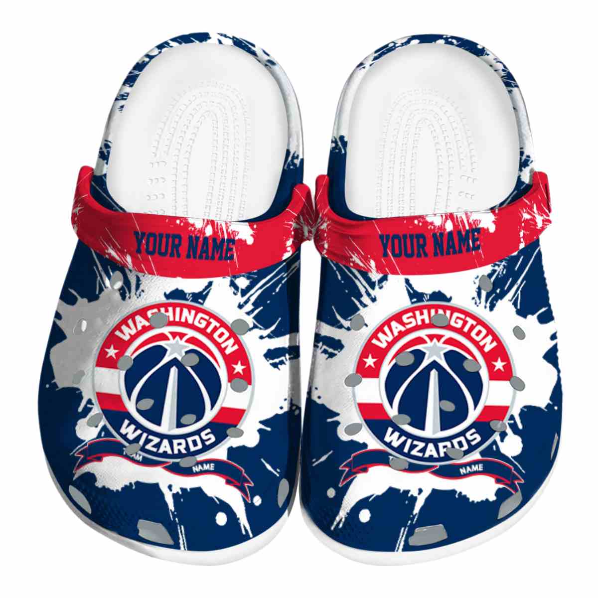 Washington Wizards NBA Sport Crocs Crocband Clogs Shoes Comfortable For Men Women and Kids