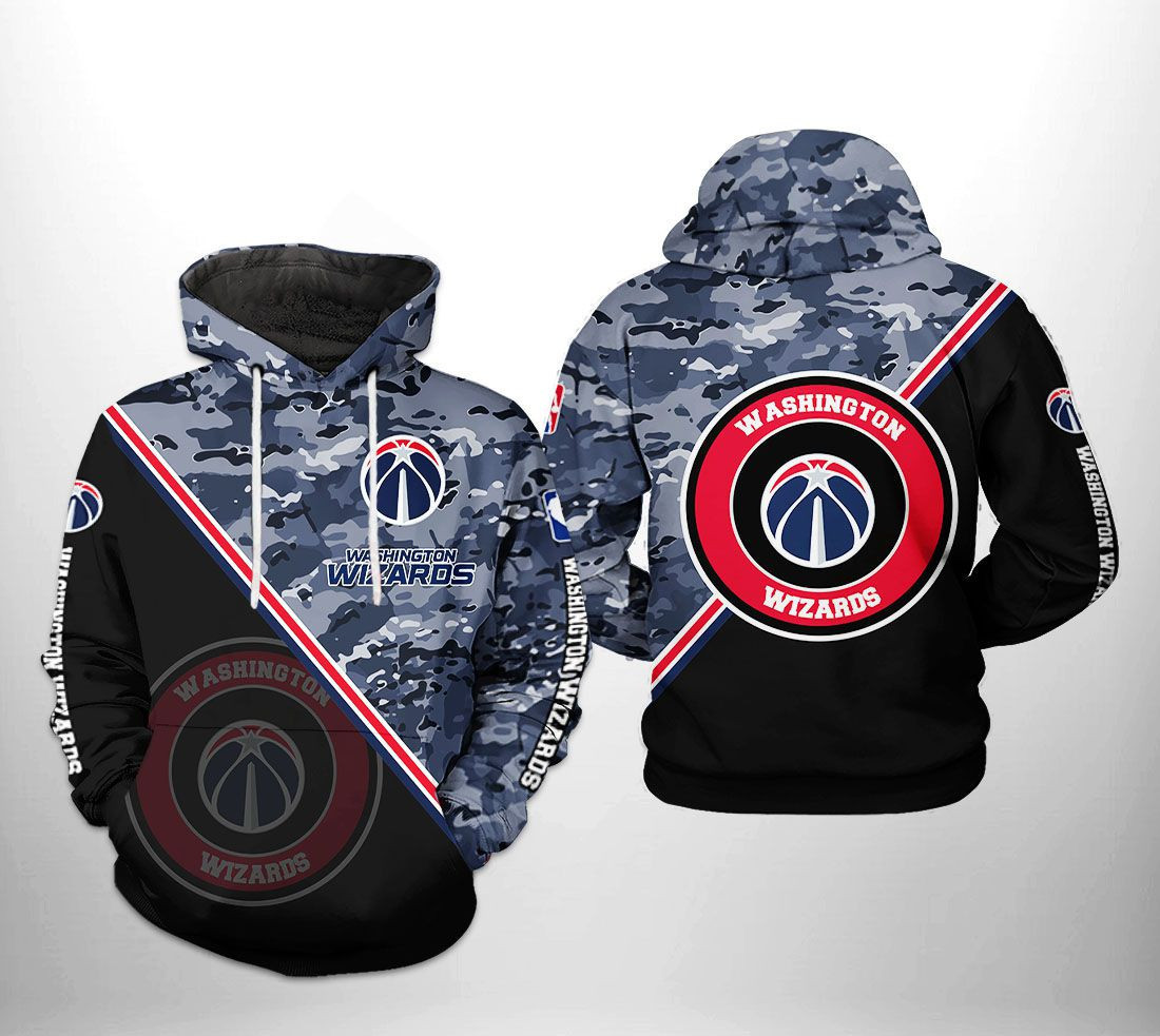 Washington Wizards NBA US Camo Team 3D All Over Print Hoodie, Zip Hoodie