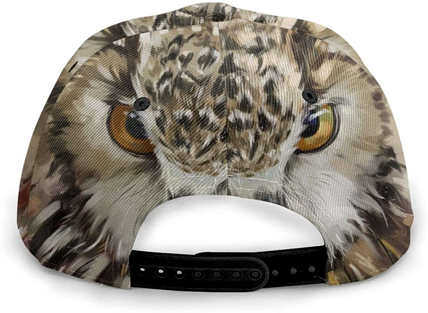 Watercolor Cool Owl Head Classic Baseball 3D Cap Adjustable Twill Sports Dad Hats For Unisex Hat Classic Cap Trucker Hats Custom Hats Gifts For Men & Women
