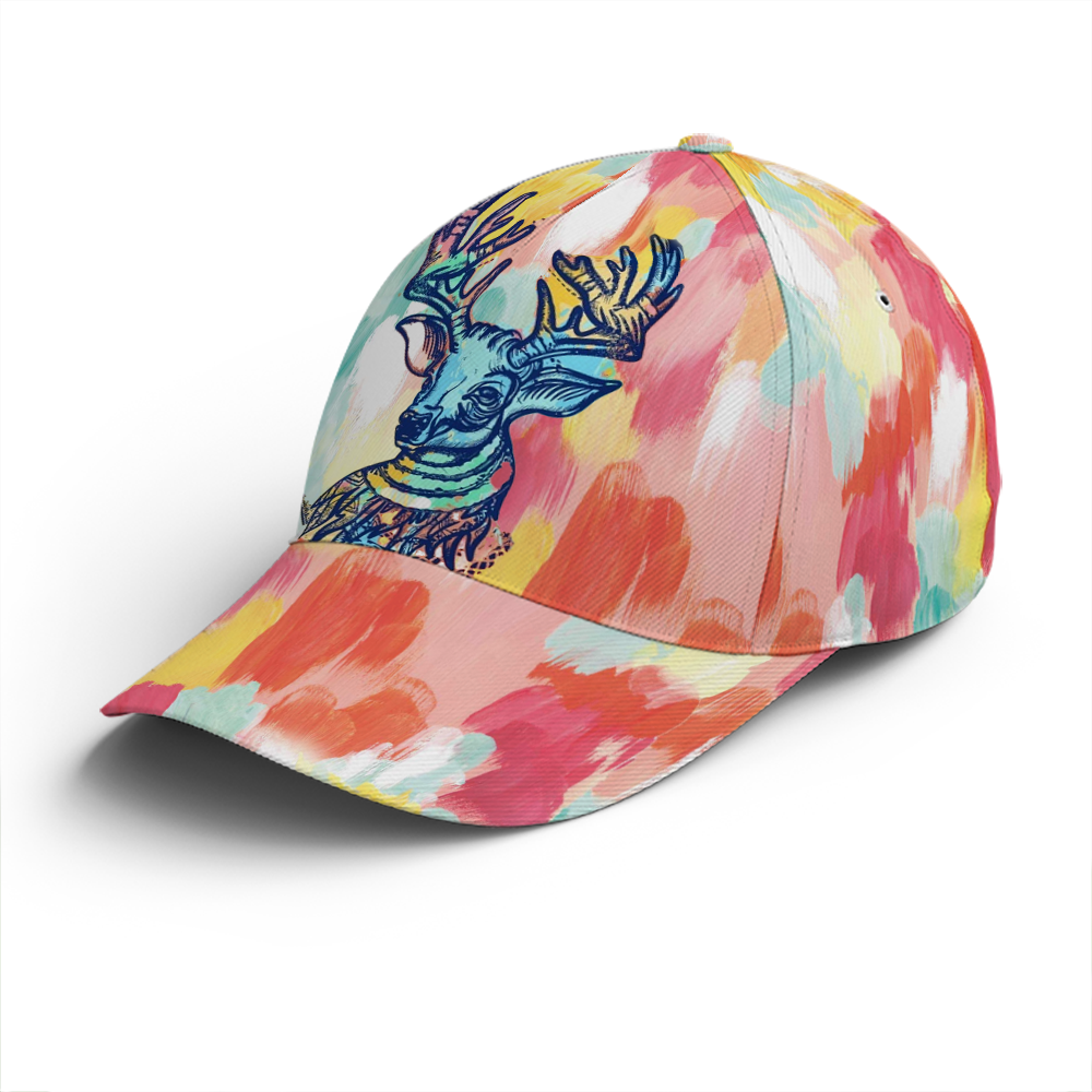 Watercolor Deer All Over Printed Style Baseball Cap Trucker Hats Custom Hats Gifts For Men & Women