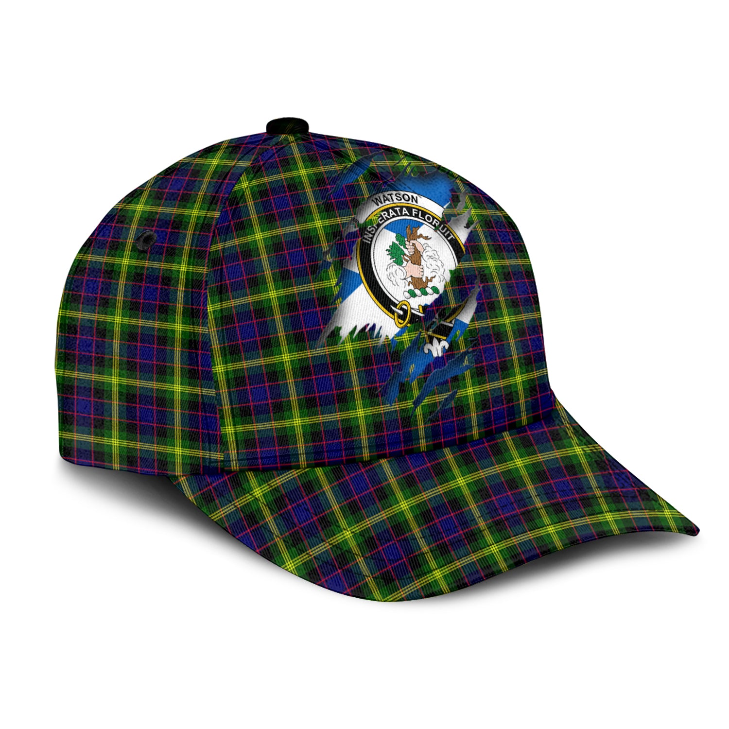 Watson Modern Tartan Plaid Cap, Family Crest In Me Style Tartan Baseball Cap TS23 Trucker Hats Custom Hats Gifts For Men & Women