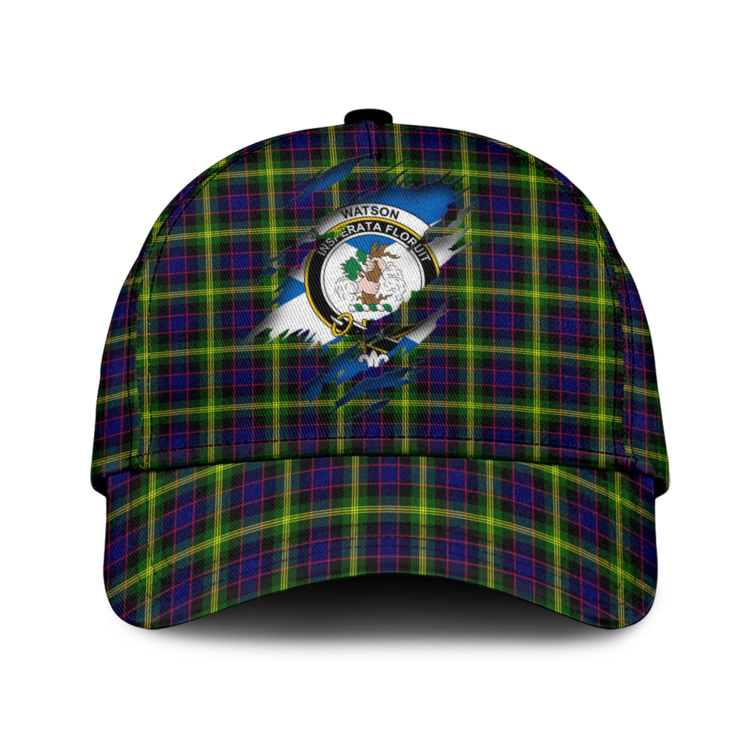 Watson Modern Tartan Plaid Cap, Family Crest In Me Style Tartan Baseball Cap TS23 Trucker Hats Custom Hats Gifts For Men & Women