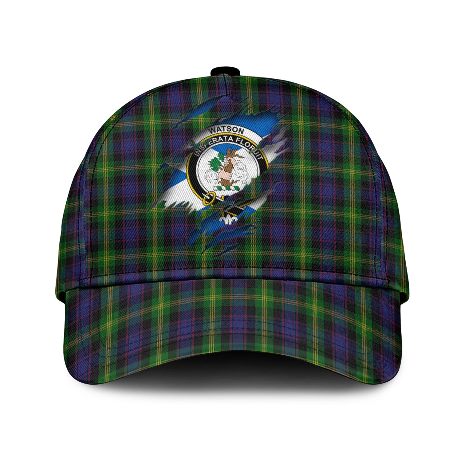 Watson Tartan Plaid Cap, Family Crest In Me Style Tartan Baseball Cap TS23 Trucker Hats Custom Hats Gifts For Men & Women