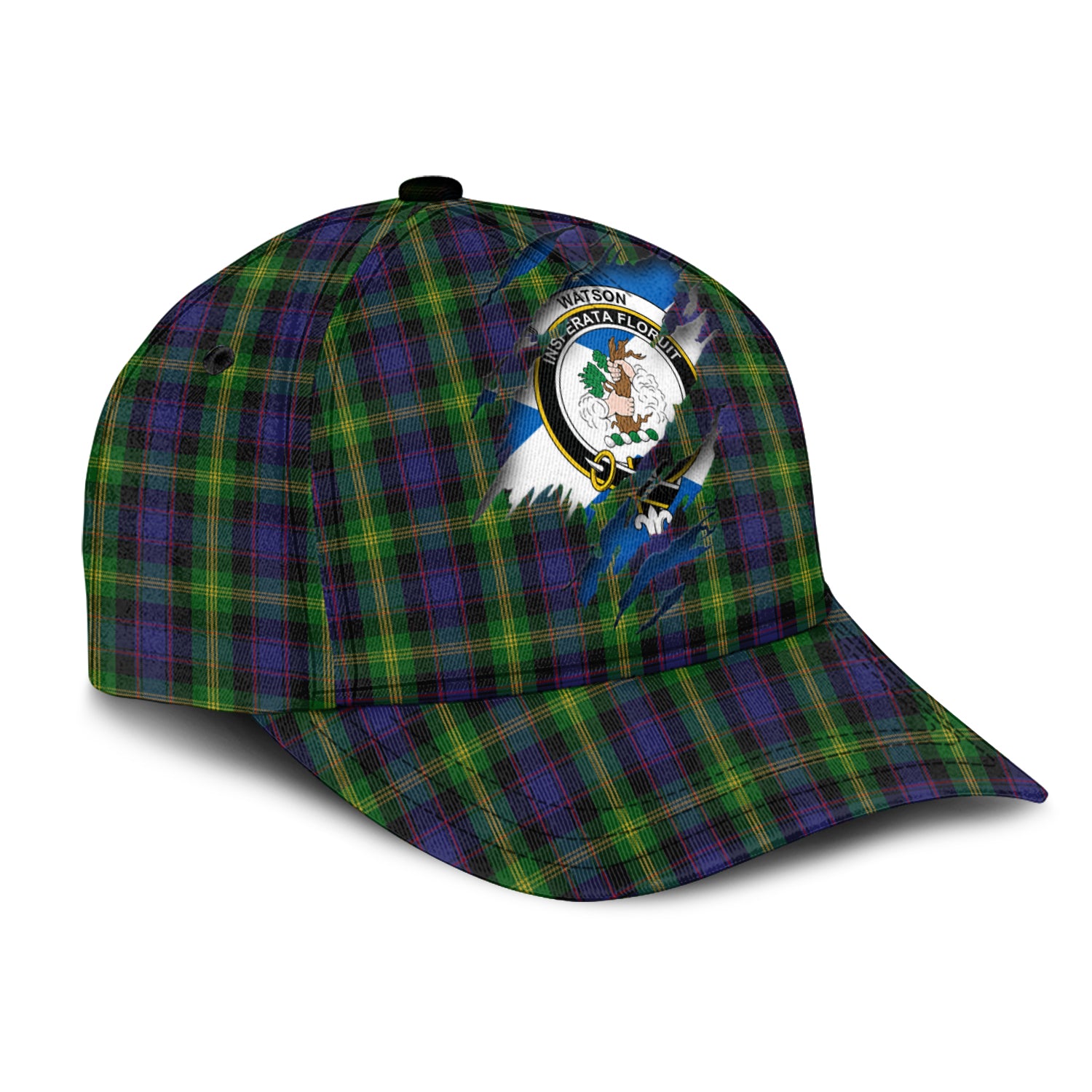 Watson Tartan Plaid Cap, Family Crest In Me Style Tartan Baseball Cap TS23 Trucker Hats Custom Hats Gifts For Men & Women
