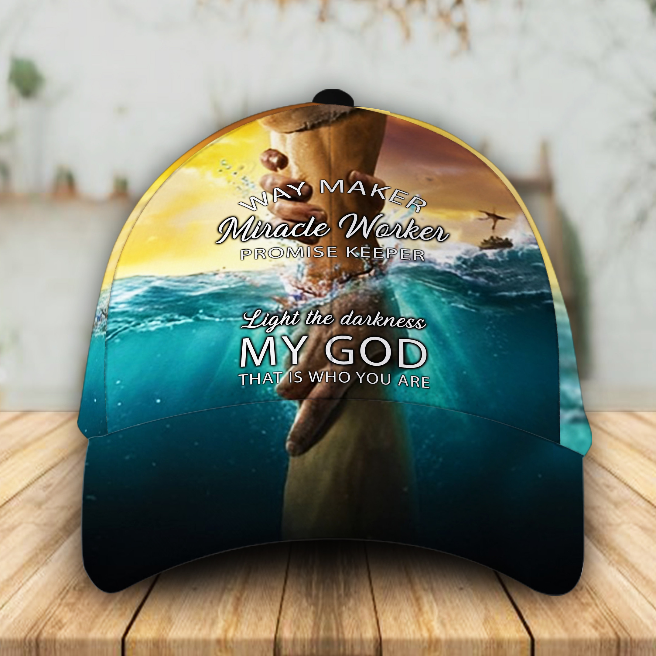 Way Maker Jesus Christ God Faith Classic 3D Classic Cap Trucker Hats Custom Hats Gifts For Men & Women