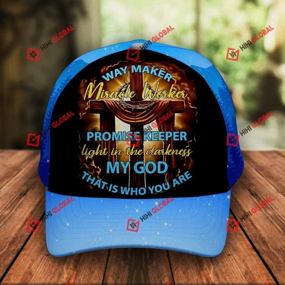 Way Maker Jesus Christ God Faith Classic 3D Classic Cap Trucker Hats Custom Hats Gifts For Men & Women