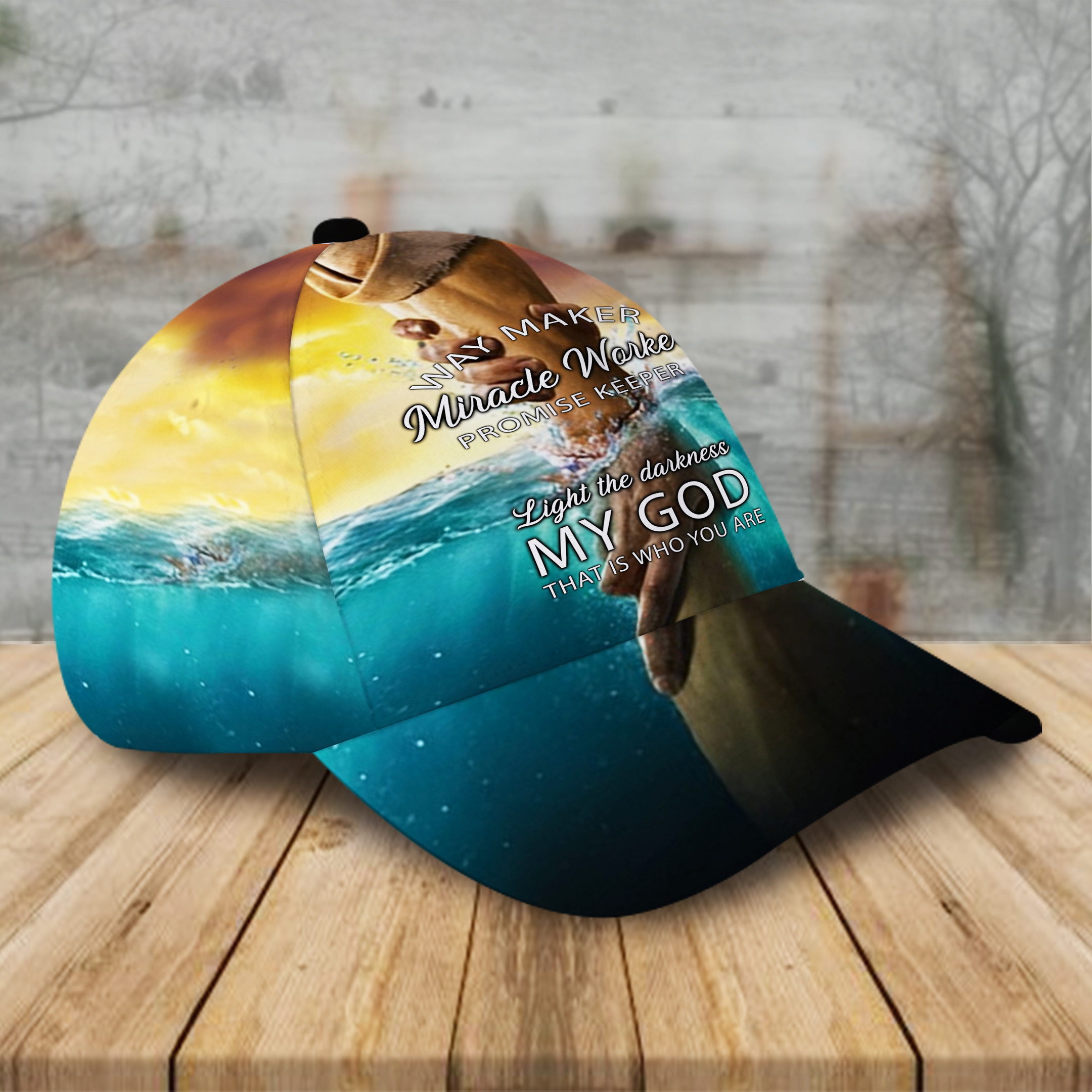 Way Maker Jesus Christ God Faith Classic 3D Classic Cap Trucker Hats Custom Hats Gifts For Men & Women