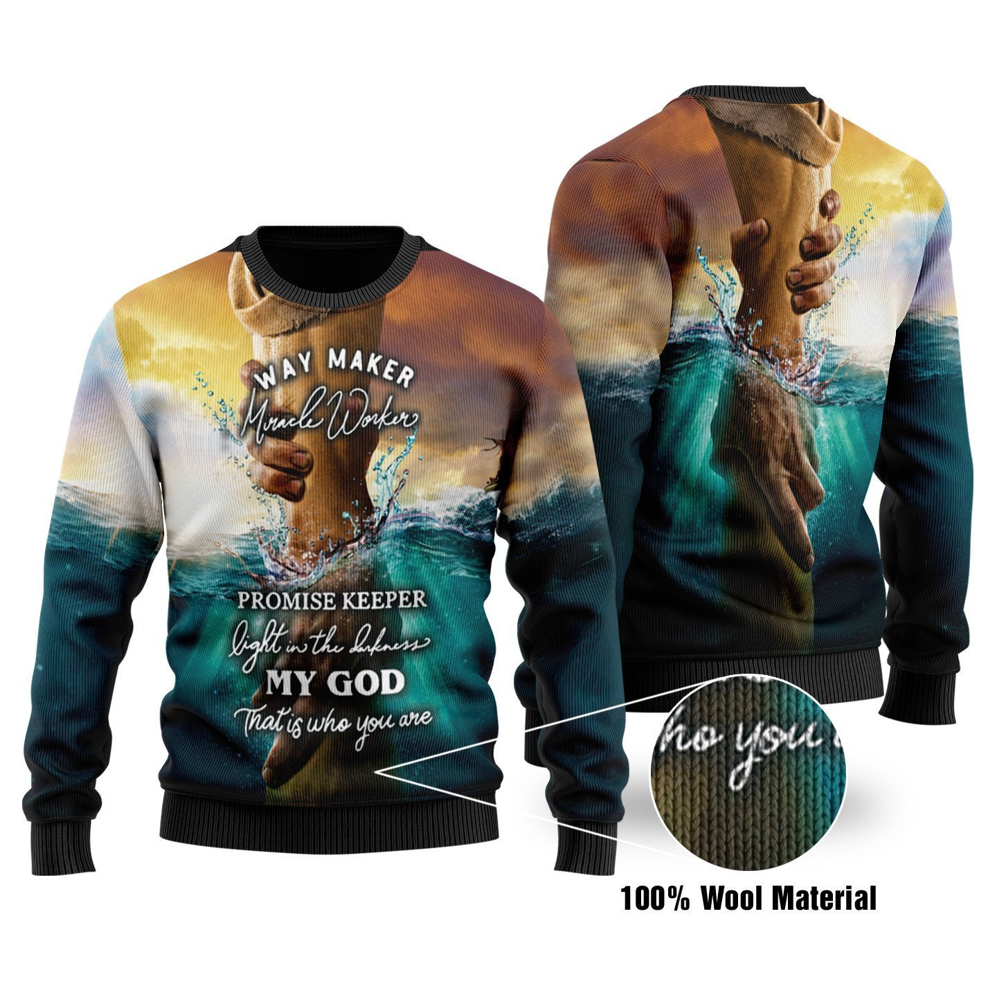 Way Maker Ugly Christmas Sweater Adult 3D Funny Matching for family