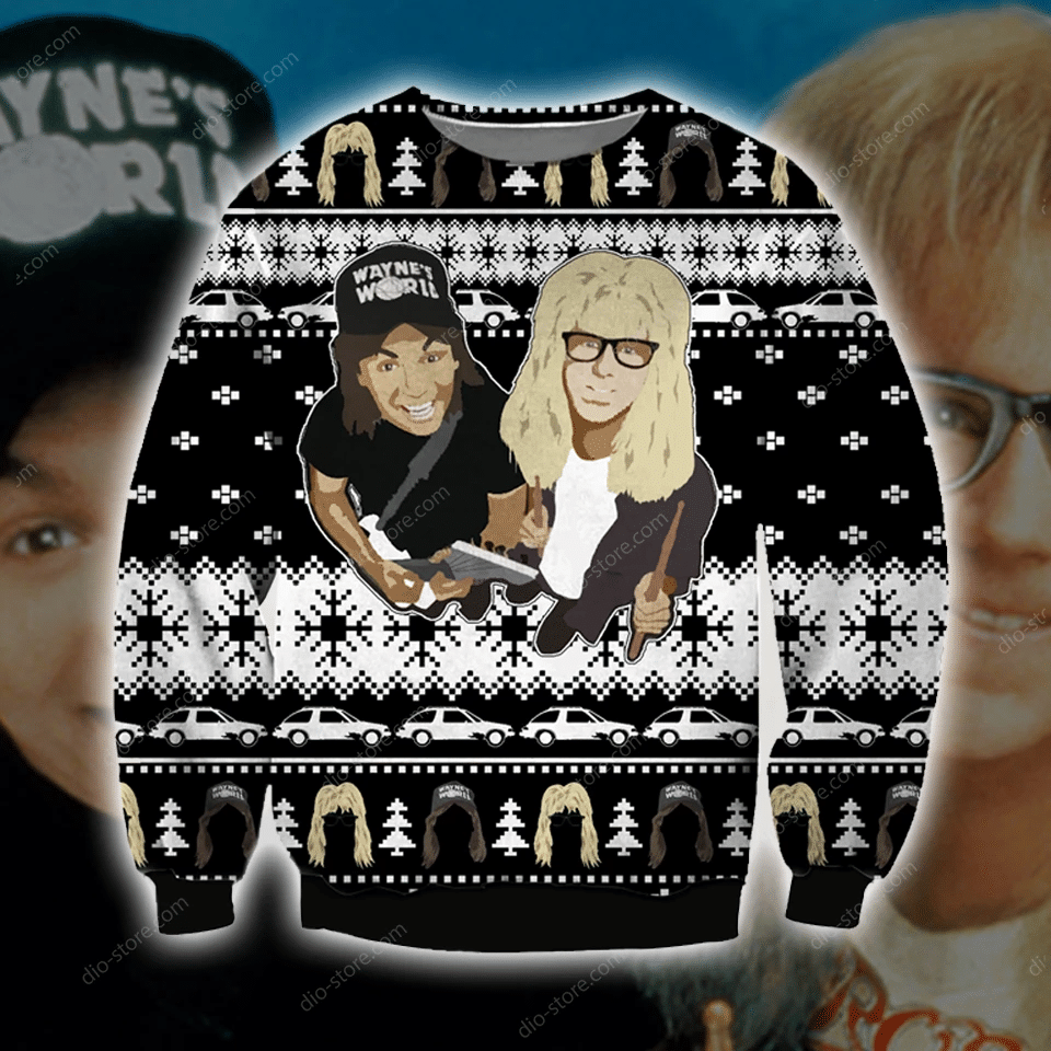 Wayne'S World Ugly Christmas Sweater Adult 3D Funny Matching for family