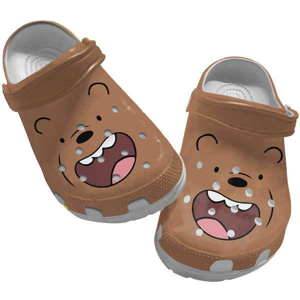 We Bare Bears Cartoon Crocs Crocband Clogs Shoes Comfortable For Men Women and Kids
