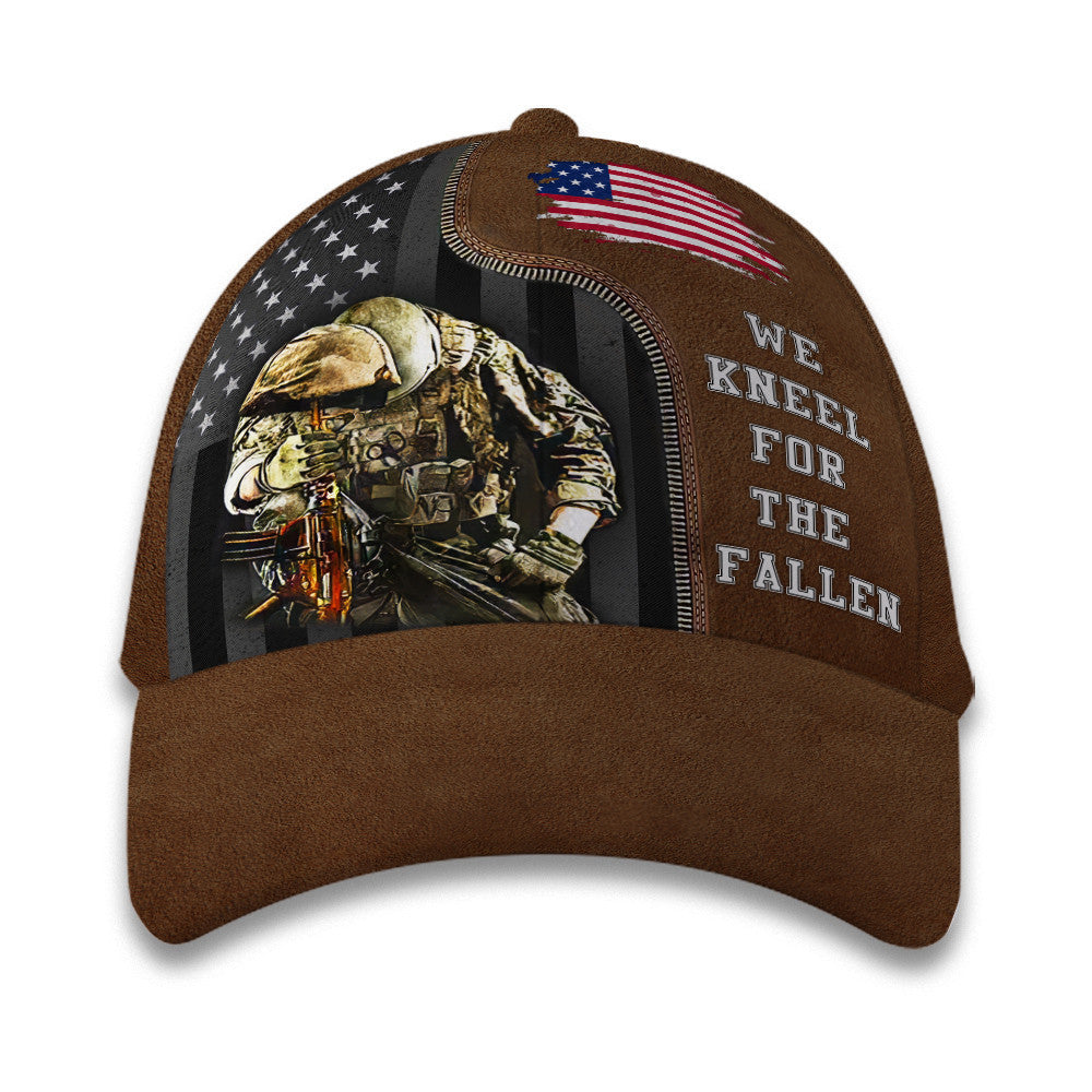 We Kneel For The Fallen Hat Classic Cap Trucker Hats Custom Hats Gifts For Men & Women