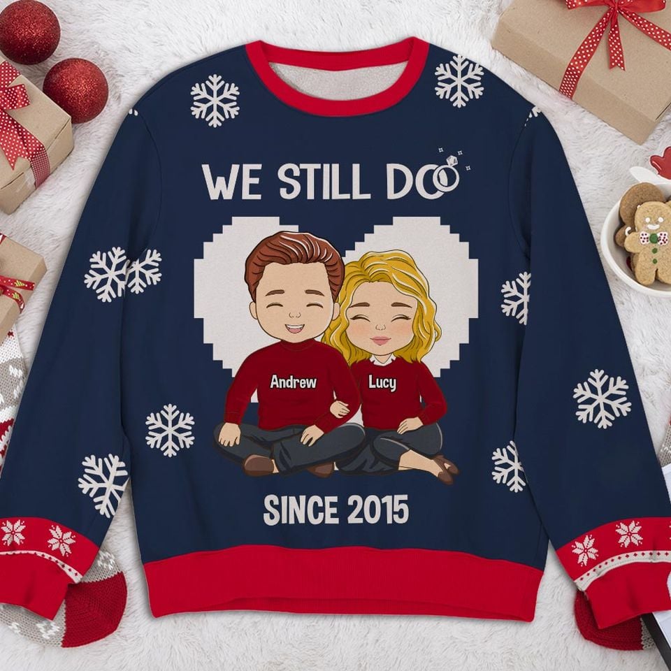 We Still Do - Personalized Custom All-Over-Print Sweatshirt - Christmas Gift For Couple, Husband, Wife - Image 2