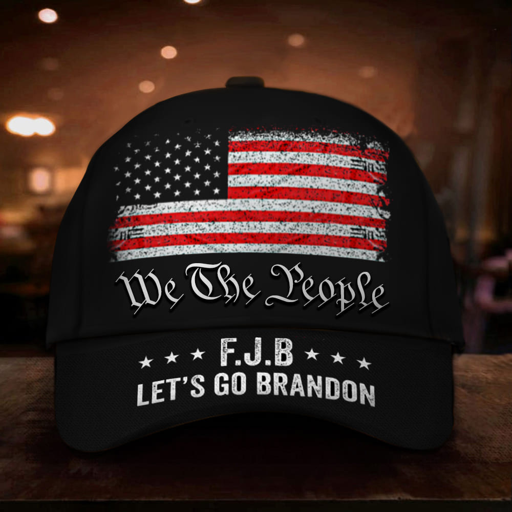 We The People FJB Let's Go Brandon Hat Anti Biden Cap Let's Go Brandon Merch Trucker Hats Custom Hats Gifts For Men & Women