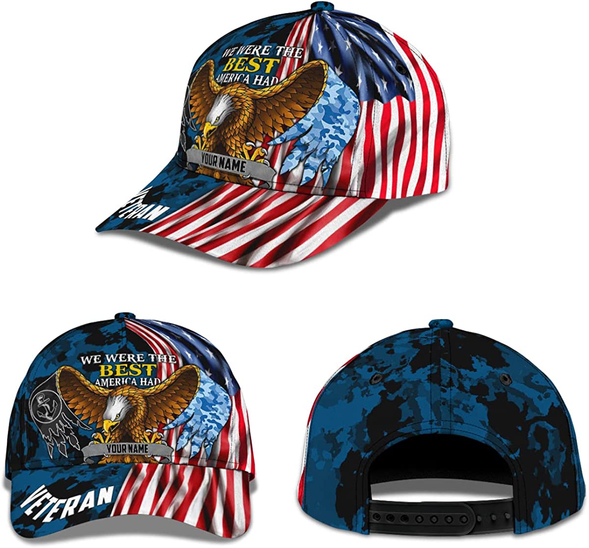 We Were The Best American Had Personalized Veteran 3D Cap, Veteran Hat, Gift For Veteran Trucker Hats Custom Hats Gifts For Men & Women
