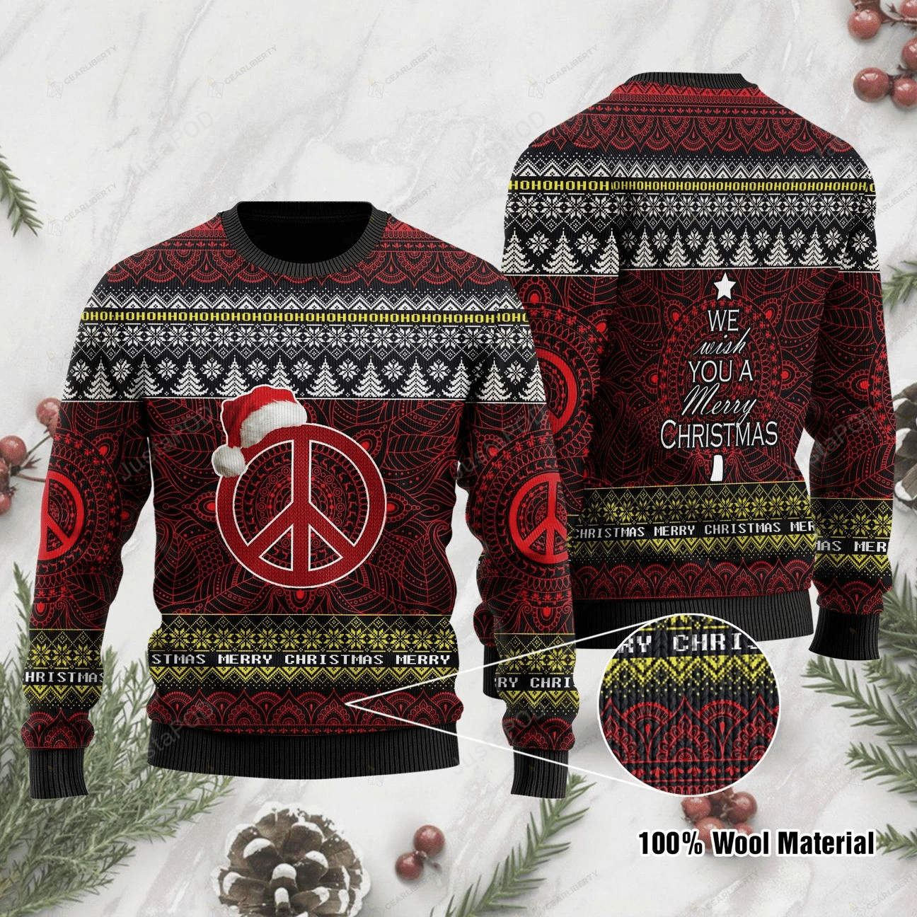 We Wish You A Merry Xmas Ugly Christmas Sweater Adult 3D Funny Matching for family