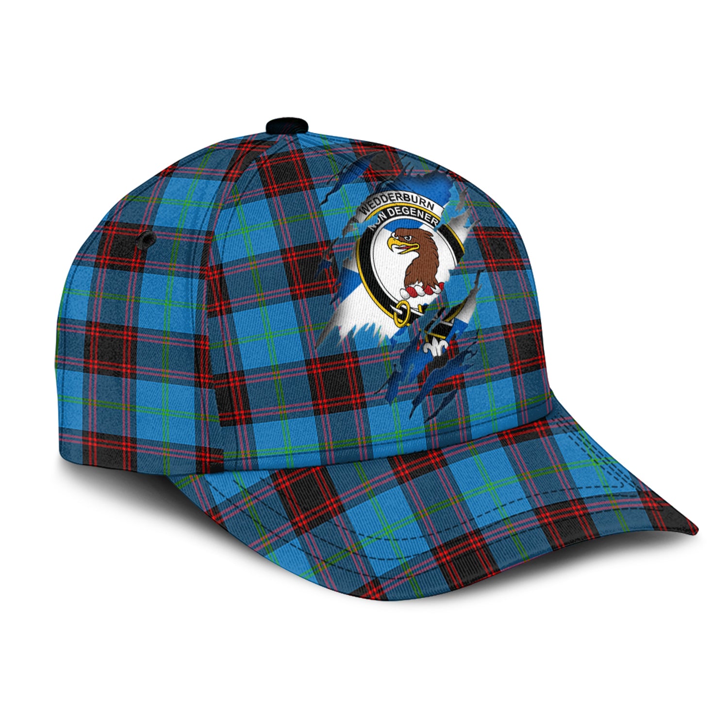 Wedderburn Tartan Plaid Cap, Family Crest In Me Style Tartan Baseball Cap TS23 Trucker Hats Custom Hats Gifts For Men & Women