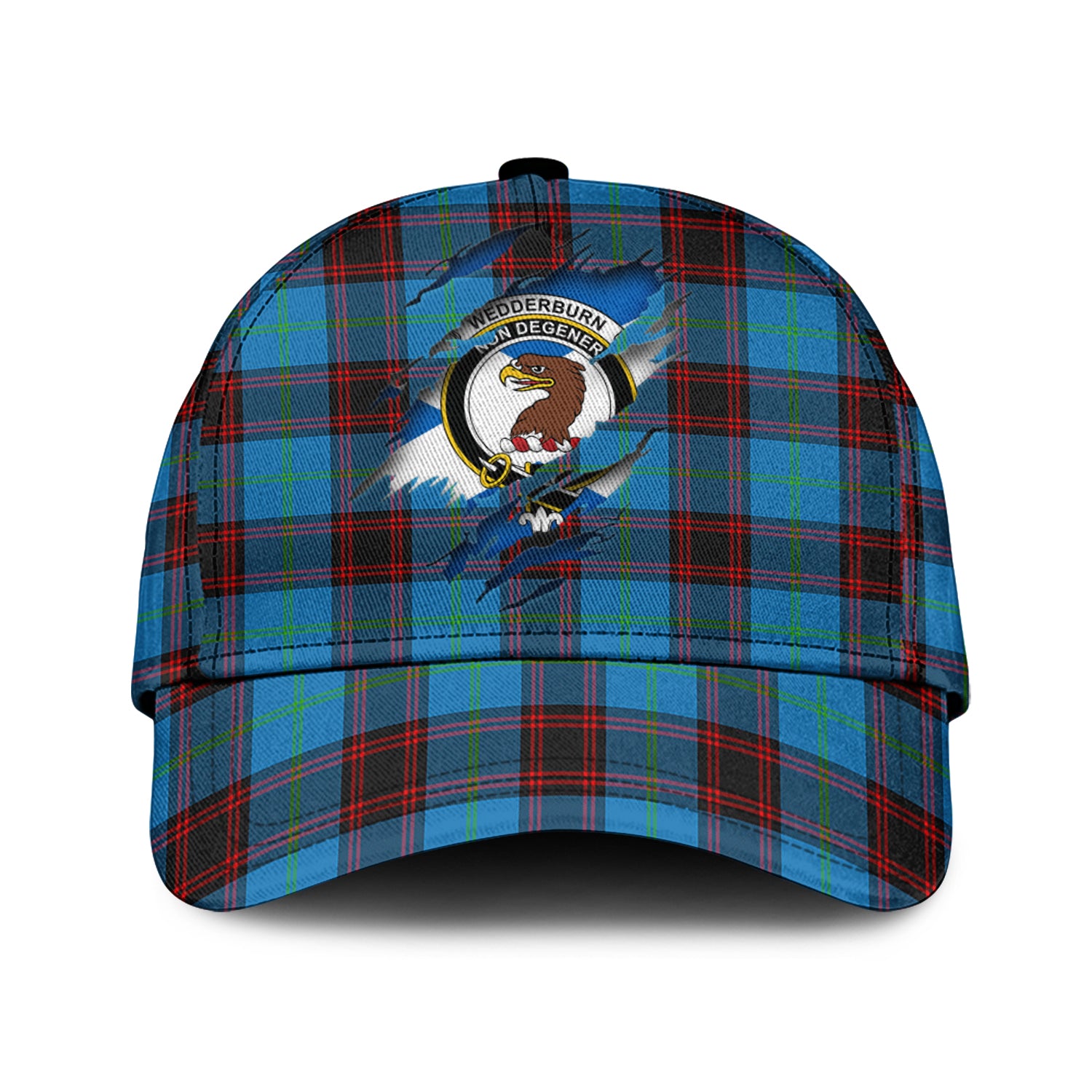 Wedderburn Tartan Plaid Cap, Family Crest In Me Style Tartan Baseball Cap TS23 Trucker Hats Custom Hats Gifts For Men & Women