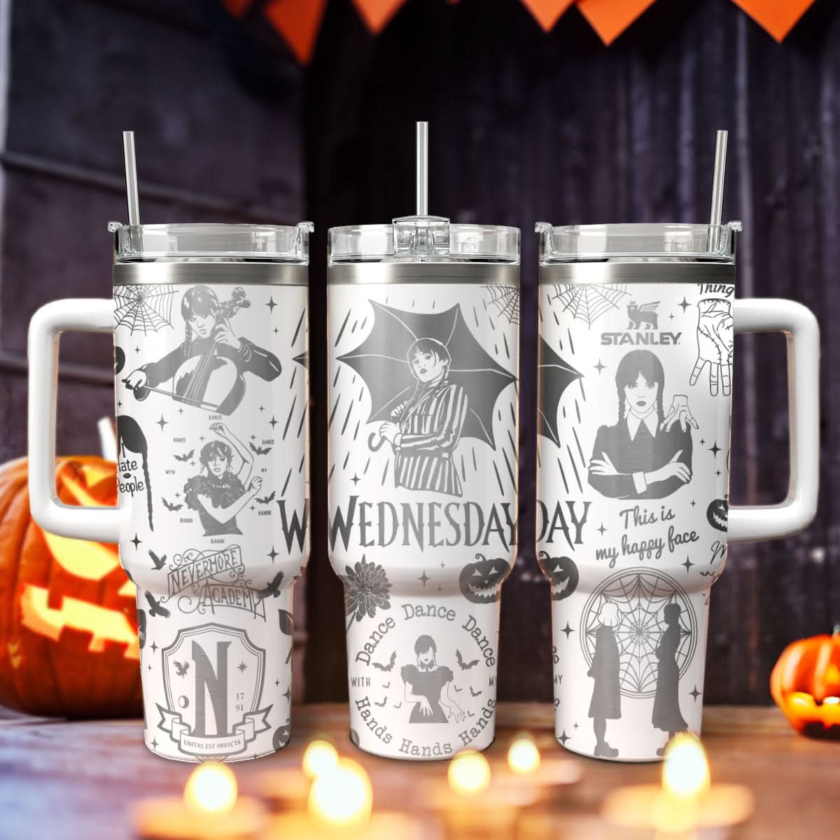 Wednesday Addams TV Series Custom Stanley Cup 40 oz 30 oz Tumbler With HandleTVC2301448