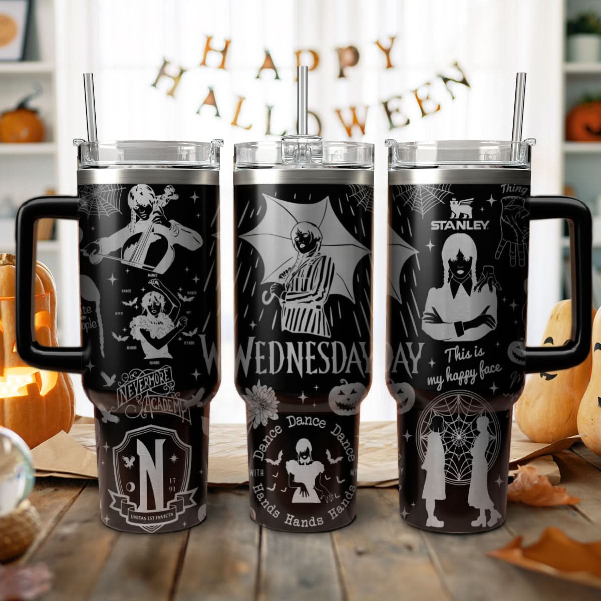 Wednesday Addams TV Series Custom Stanley Cup 40 oz 30 oz Tumbler With HandleTVC2301449