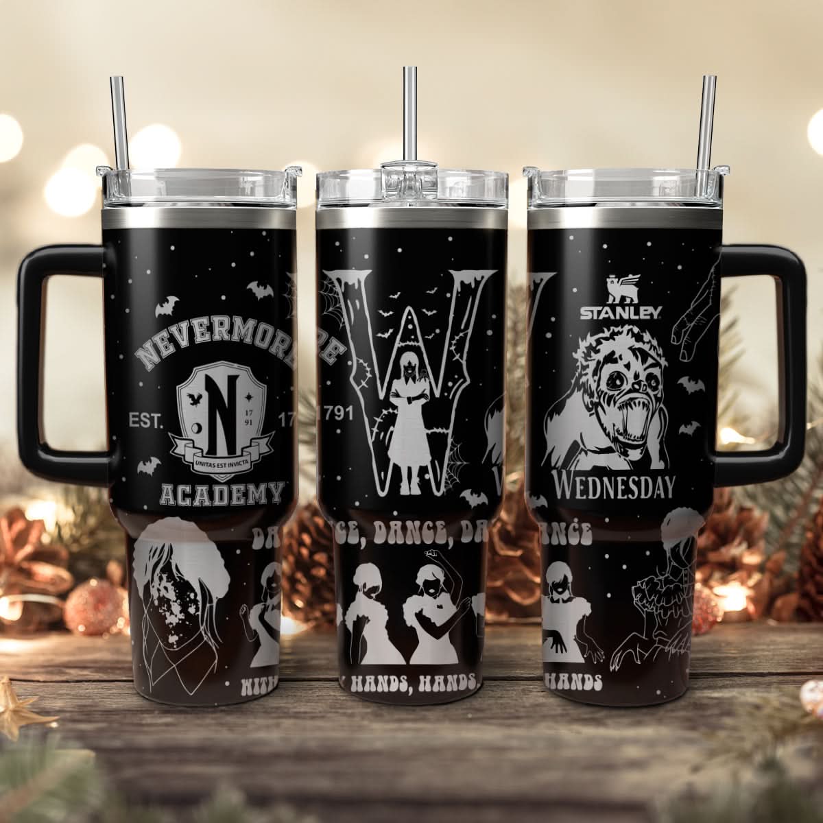 Wednesday Addams TV Series Custom Stanley Cup 40 oz 30 oz Tumbler With HandleTVC2301453