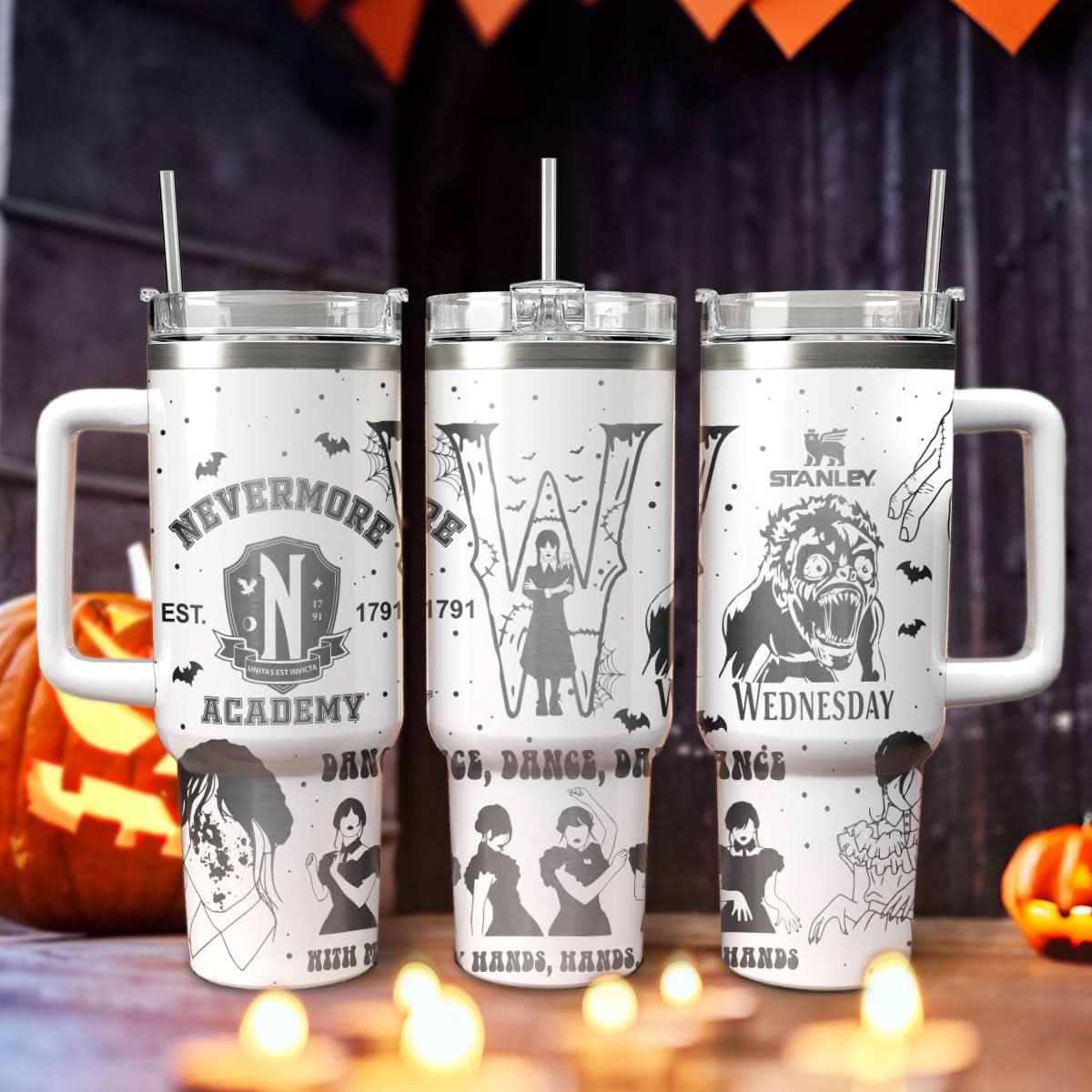 Wednesday Addams TV Series Custom Stanley Cup 40 oz 30 oz Tumbler With HandleTVC2301453
