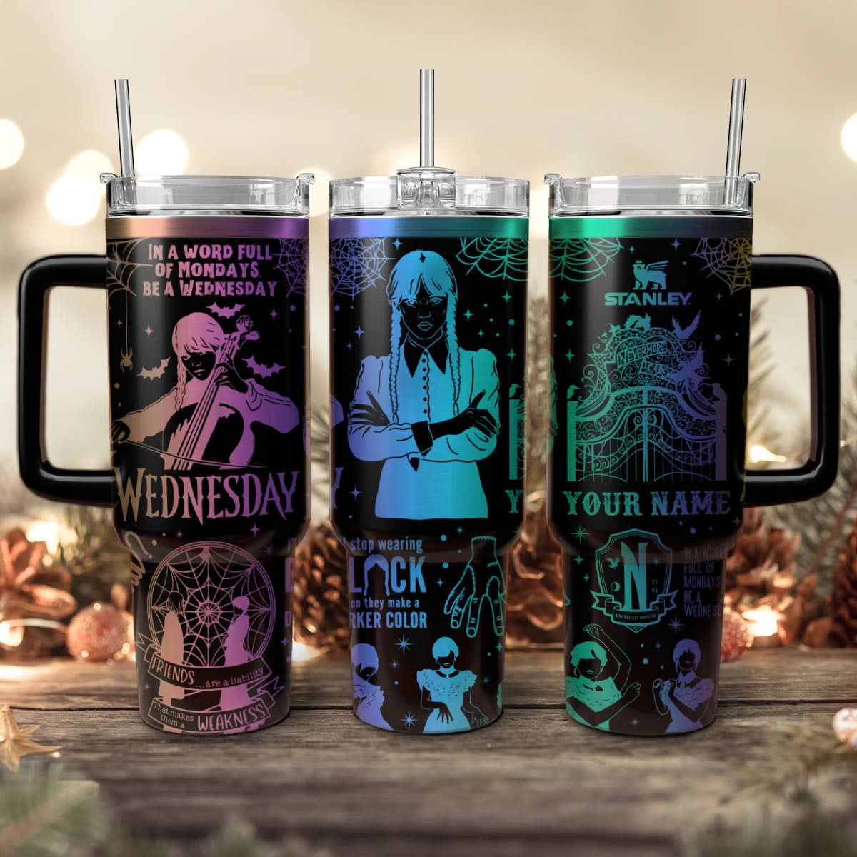 Wednesday Addams TV Series Custom Stanley Cup 40 oz 30 oz Tumbler With HandleTVC2301454