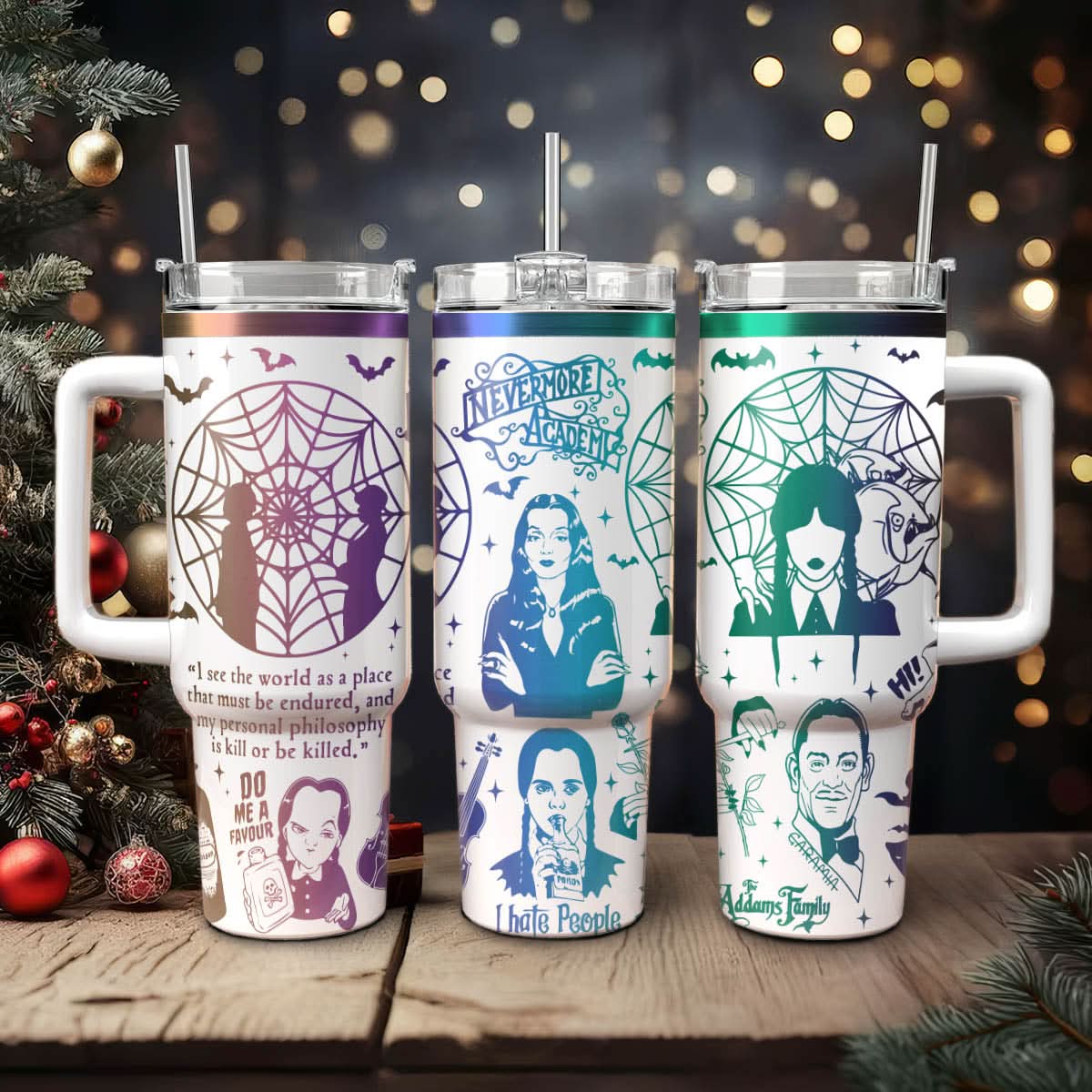 Wednesday Addams TV Series Custom Stanley Cup 40 oz 30 oz Tumbler With HandleTVC2301455