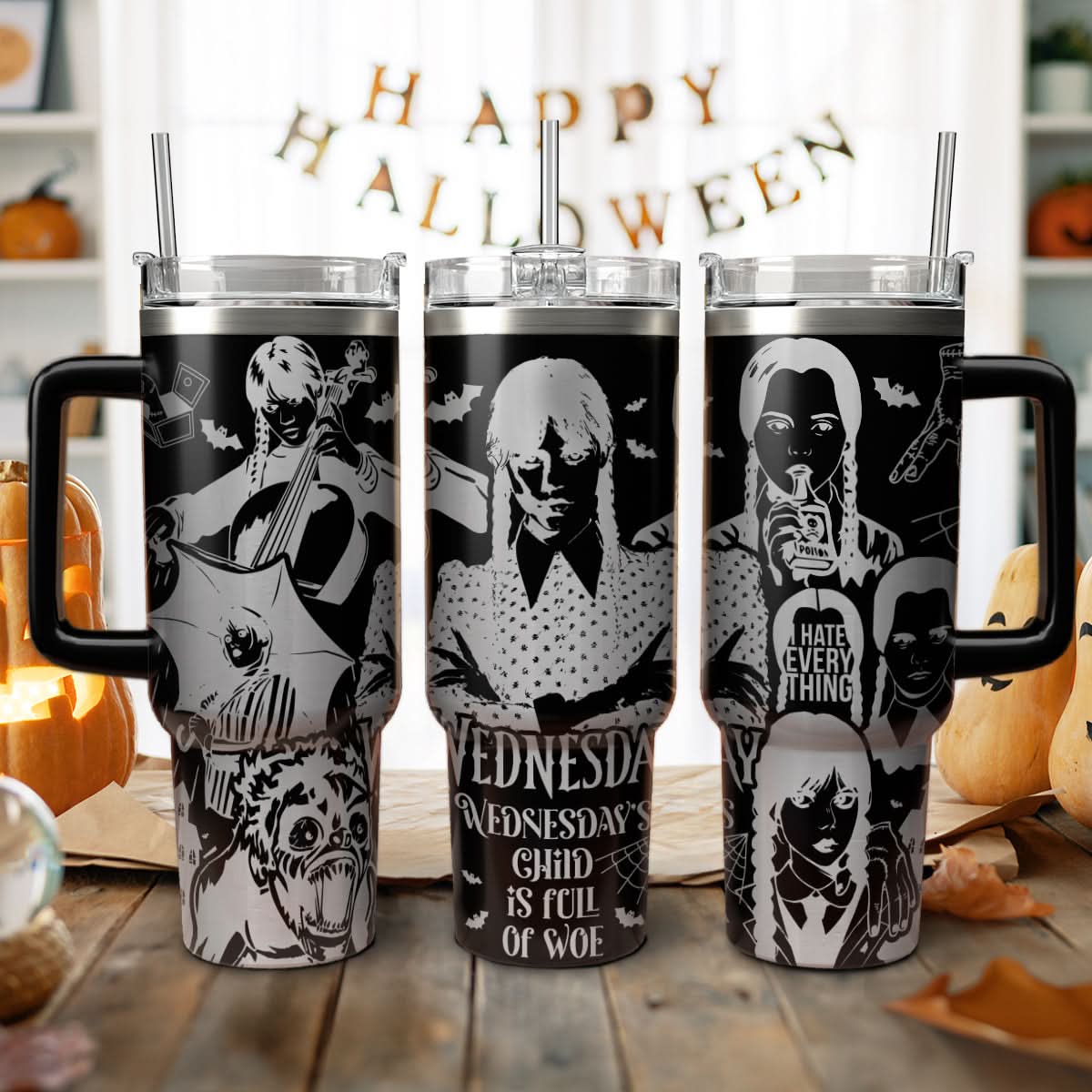 Wednesday Addams TV Series Custom Stanley Cup 40 oz 30 oz Tumbler With HandleTVC2301455