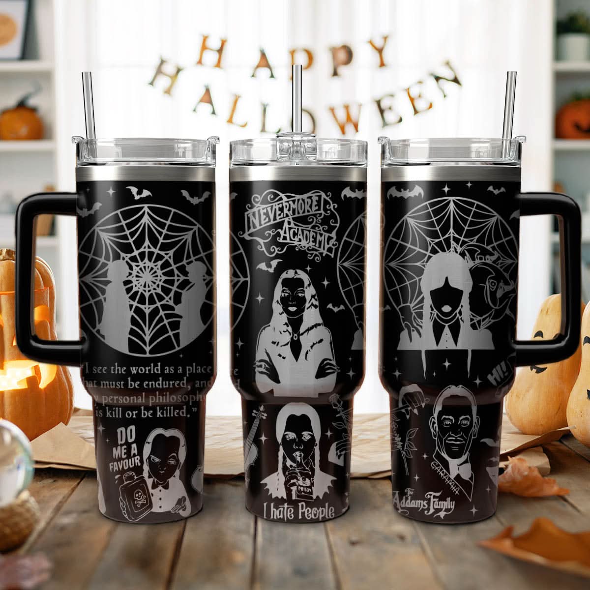 Wednesday Addams TV Series Custom Stanley Cup 40 oz 30 oz Tumbler With HandleTVC2301455