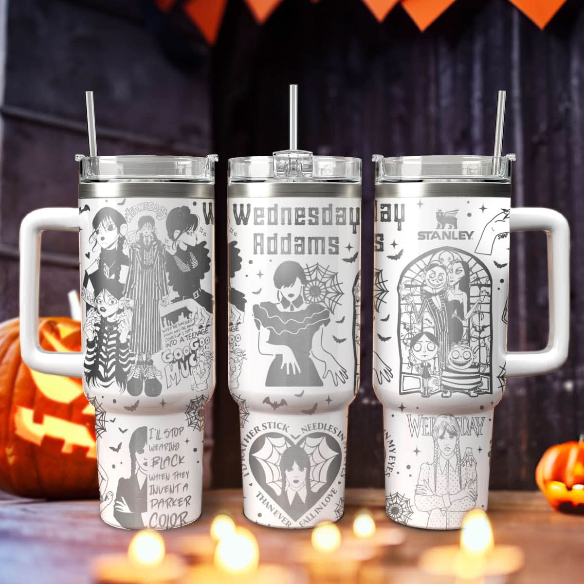 Wednesday Addams TV Series Custom Stanley Cup 40 oz 30 oz Tumbler With HandleTVC2301455