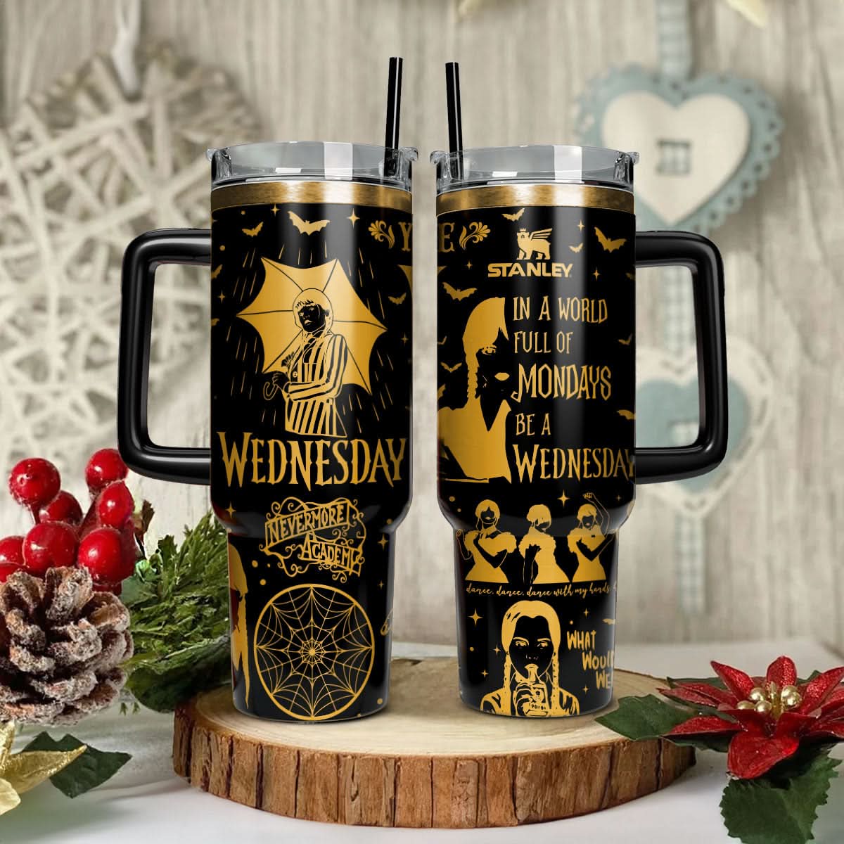 Wednesday Addams TV Series Custom Stanley Cup 40 oz 30 oz Tumbler With HandleTVC2301456
