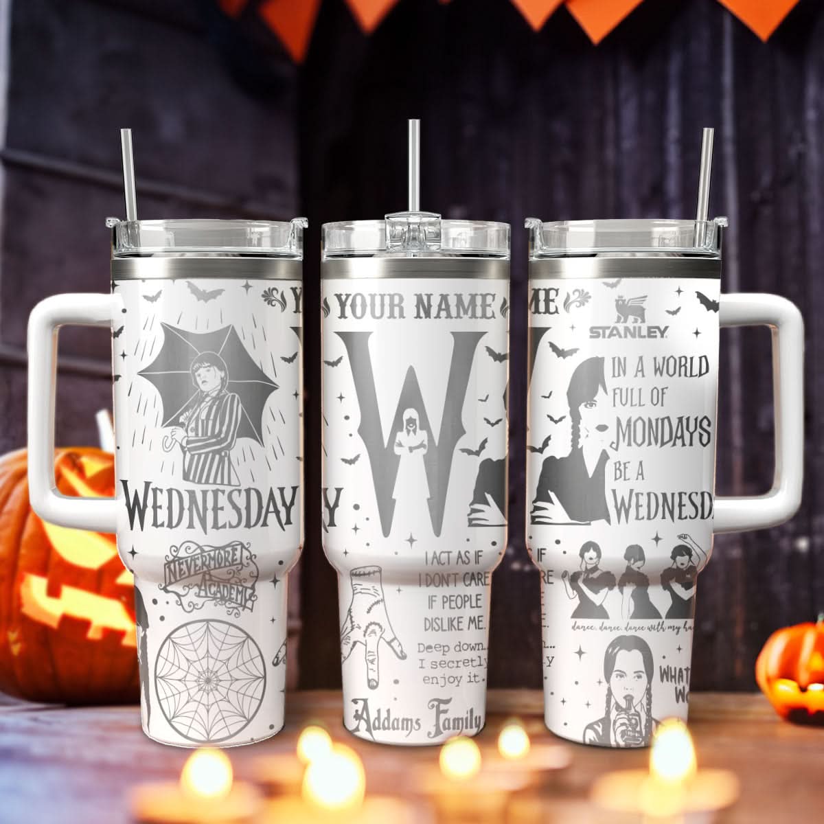 Wednesday Addams TV Series Custom Stanley Cup 40 oz 30 oz Tumbler With HandleTVC2301457