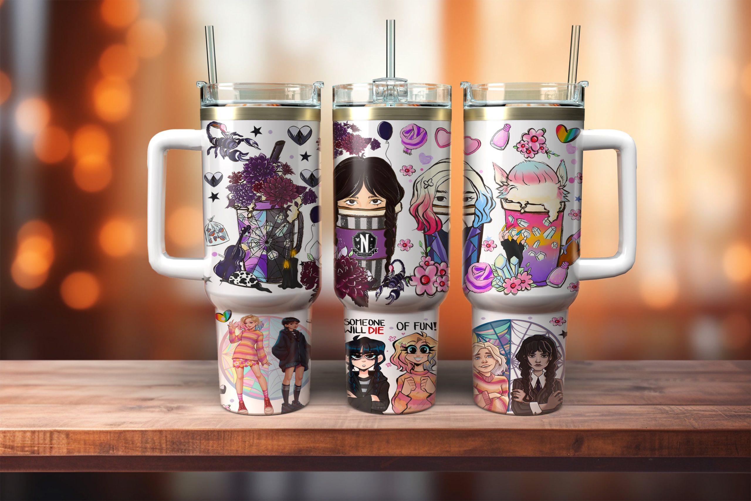 Wednesday And Enid TV Series Custom Stanley Cup 40 oz 30 oz Tumbler With HandleTVC2301882