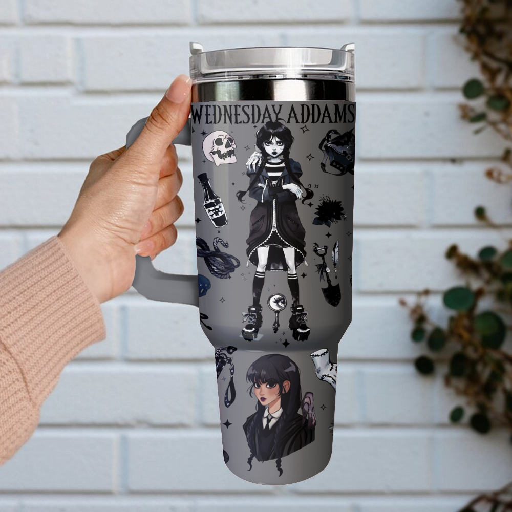 Wednesday x Halloween Custom Stanley Cup 40 oz 30 oz Tumbler With HandleTVC2301126 - Image 4