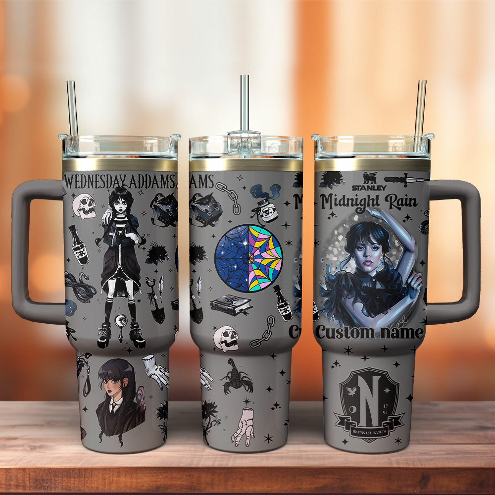 Wednesday x Halloween Custom Stanley Cup 40 oz 30 oz Tumbler With HandleTVC2301126 - Image 3